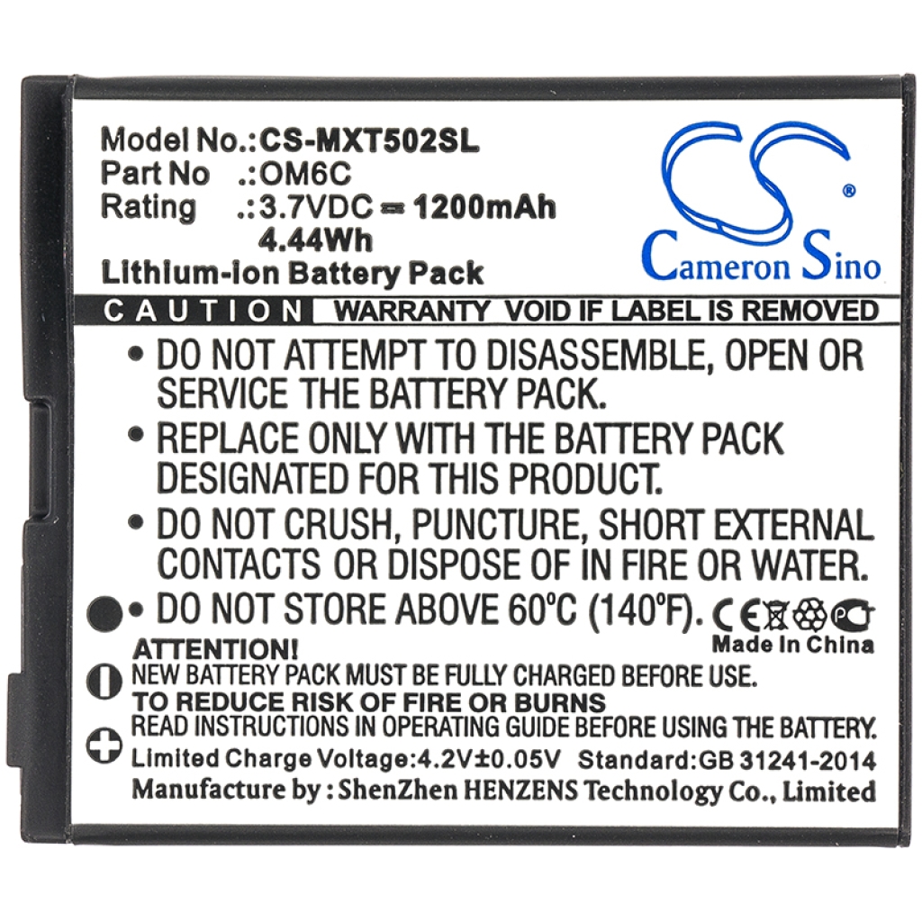 Batterij voor mobiele telefoon Motorola CS-MXT502SL