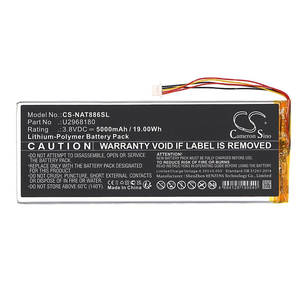 Tablet batterijen Onn CS-NAT886SL