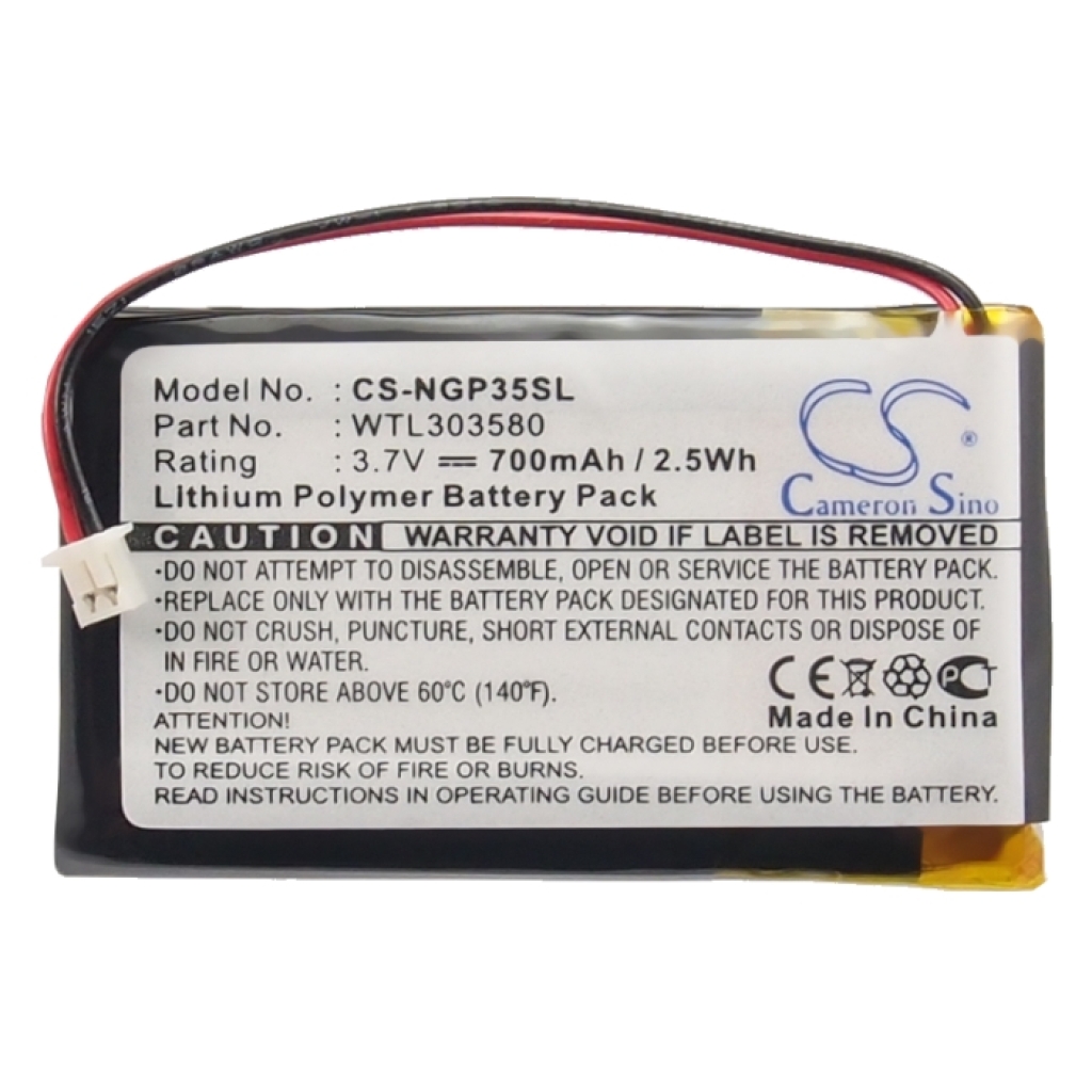 Compatibele batterijvervanging voor NavGear WTL303580