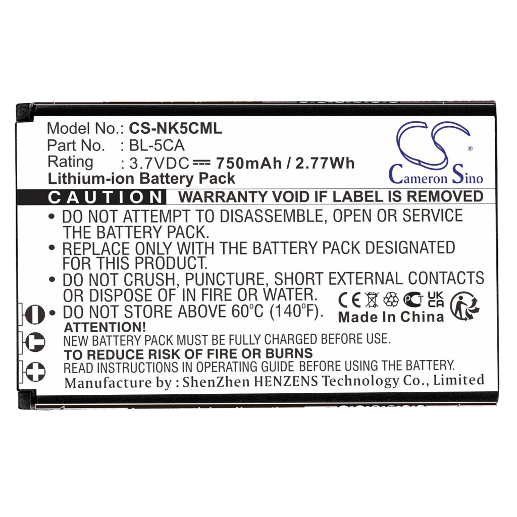 Batterij voor camera Nokia CS-NK5CML