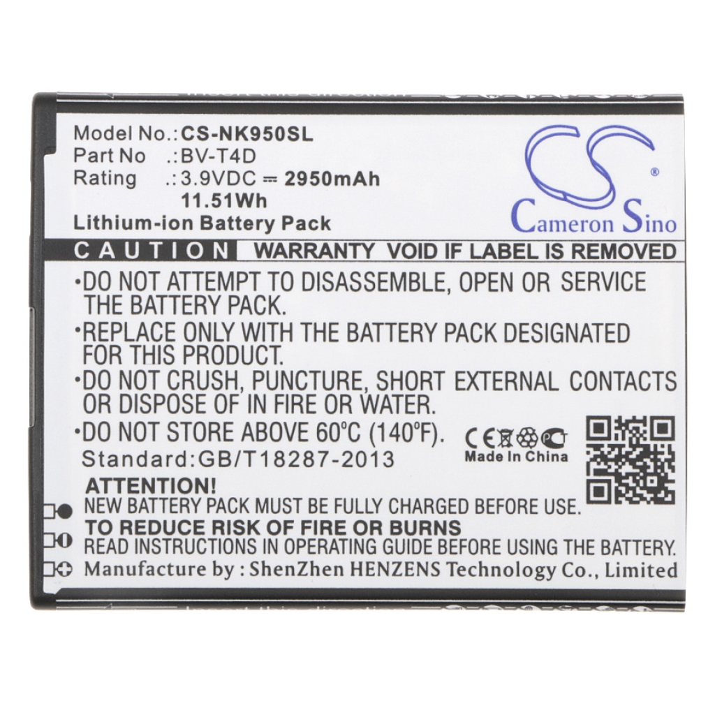 Batterij voor mobiele telefoon Nokia CS-NK950SL