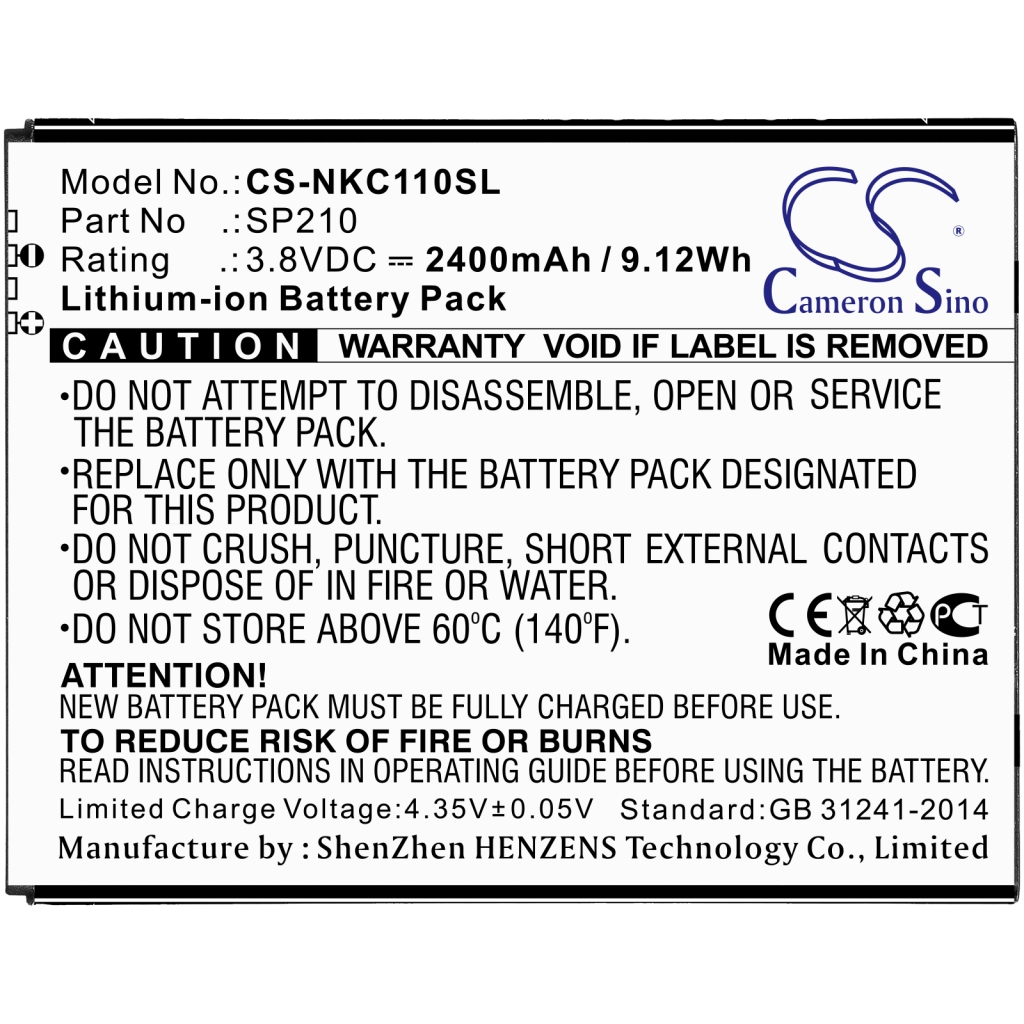 Batterij voor mobiele telefoon Nokia CS-NKC110SL