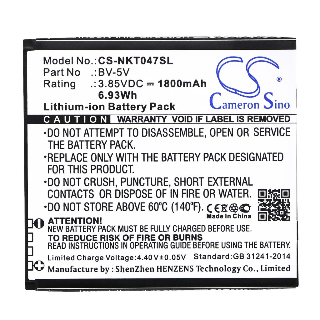 Batterij voor mobiele telefoon Nokia CS-NKT047SL