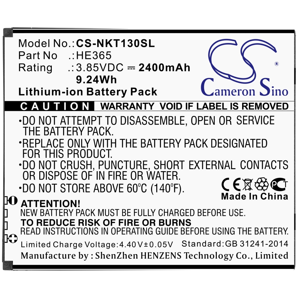 Batterij voor mobiele telefoon Nokia CS-NKT130SL