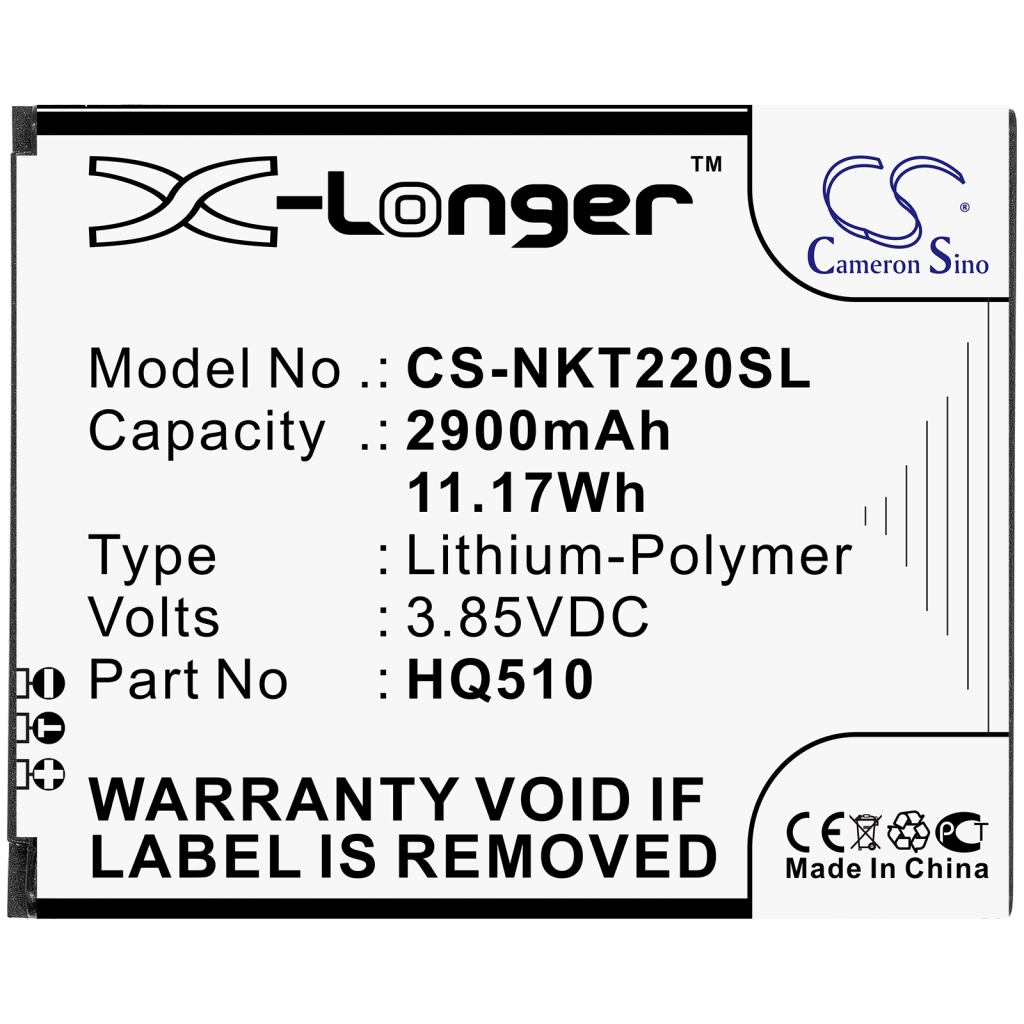 Batterij voor mobiele telefoon Nokia CS-NKT220SL