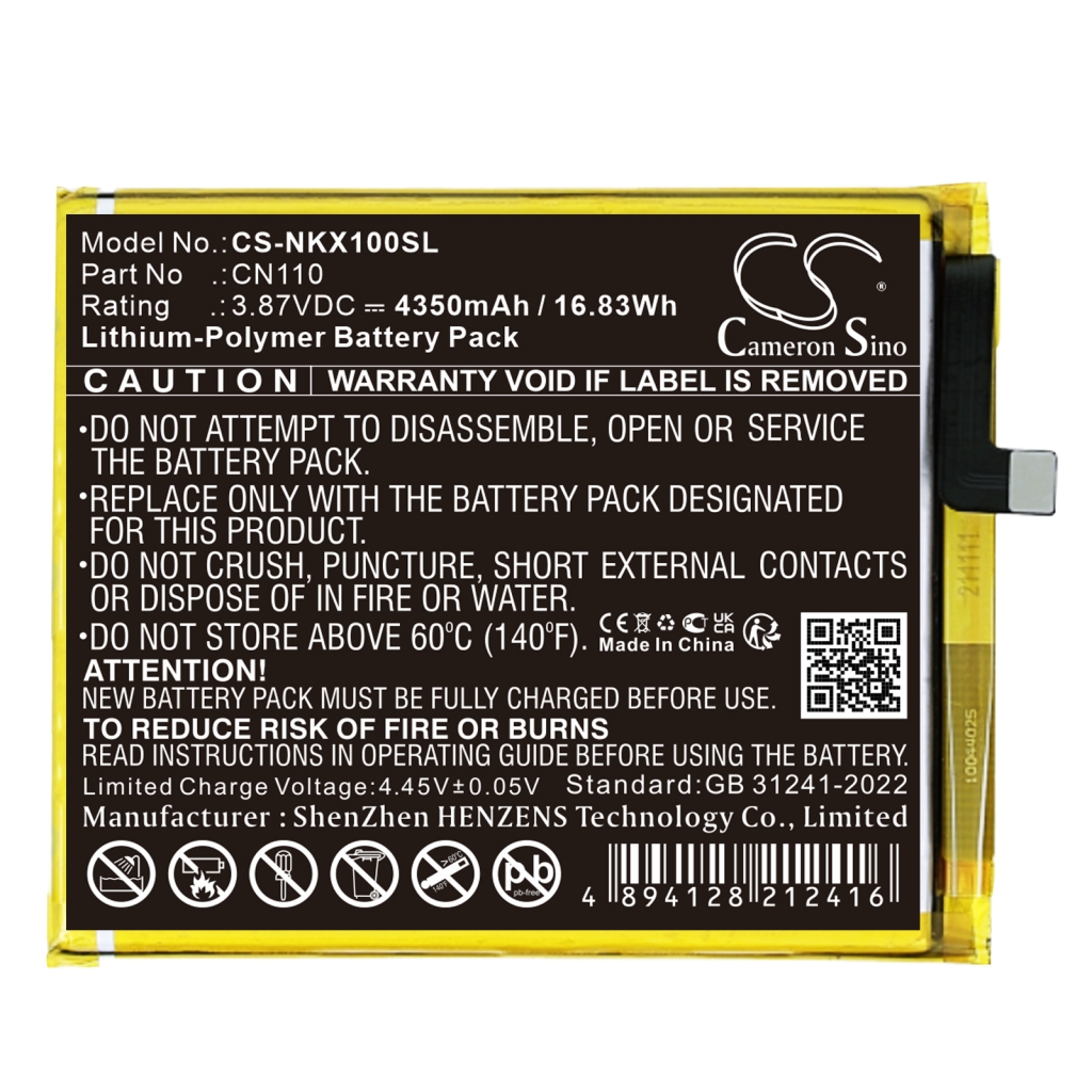 Batterij voor mobiele telefoon Nokia CS-NKX100SL