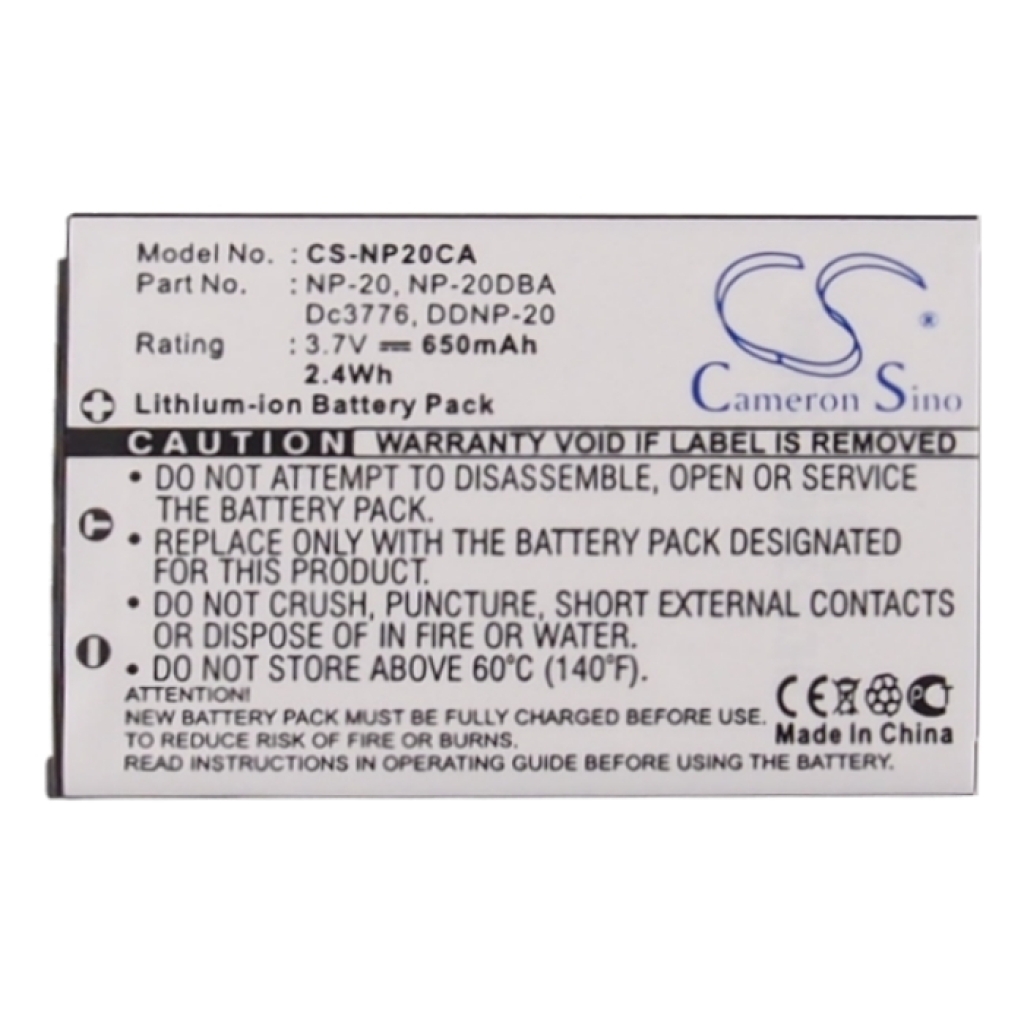 Batterij voor camera Casio CS-NP20CA