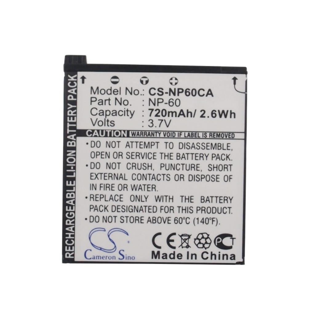 Batterij voor camera Lifetec CS-NP60CA