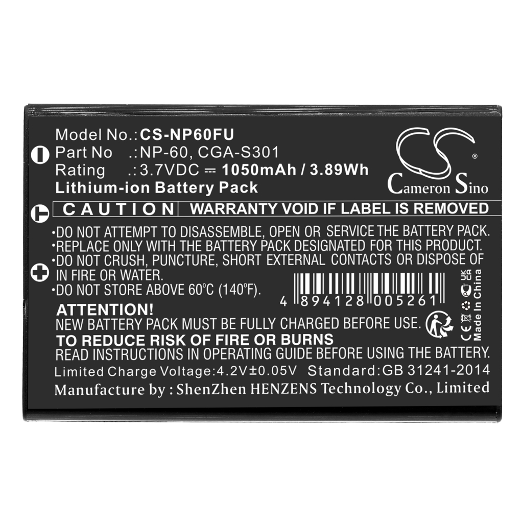 Batterijen Vervangt CGA-S302A