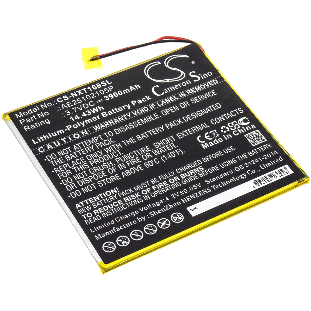 Tablet batterijen Nextbook CS-NXT168SL