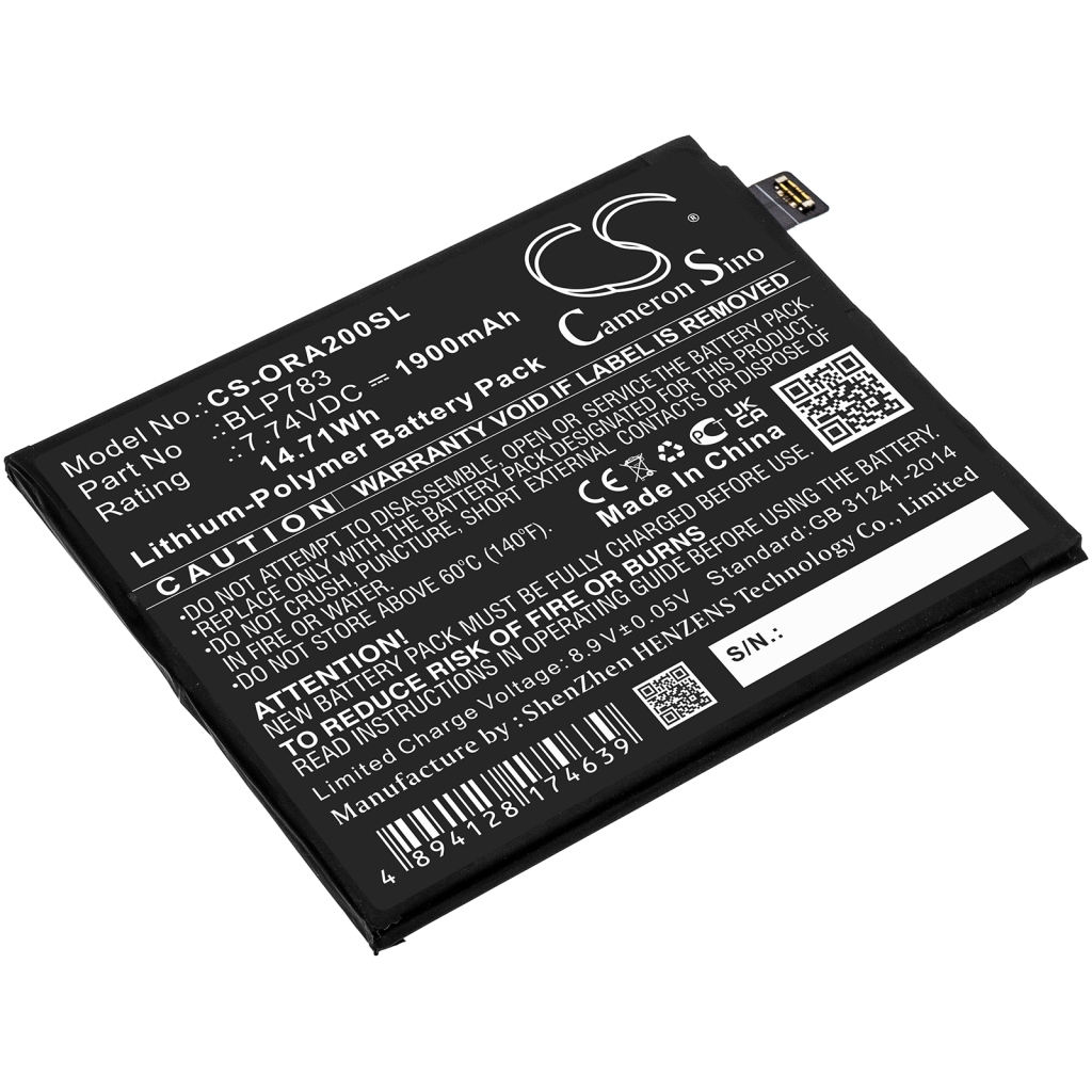 Batterij voor mobiele telefoon OPPO CS-ORA200SL