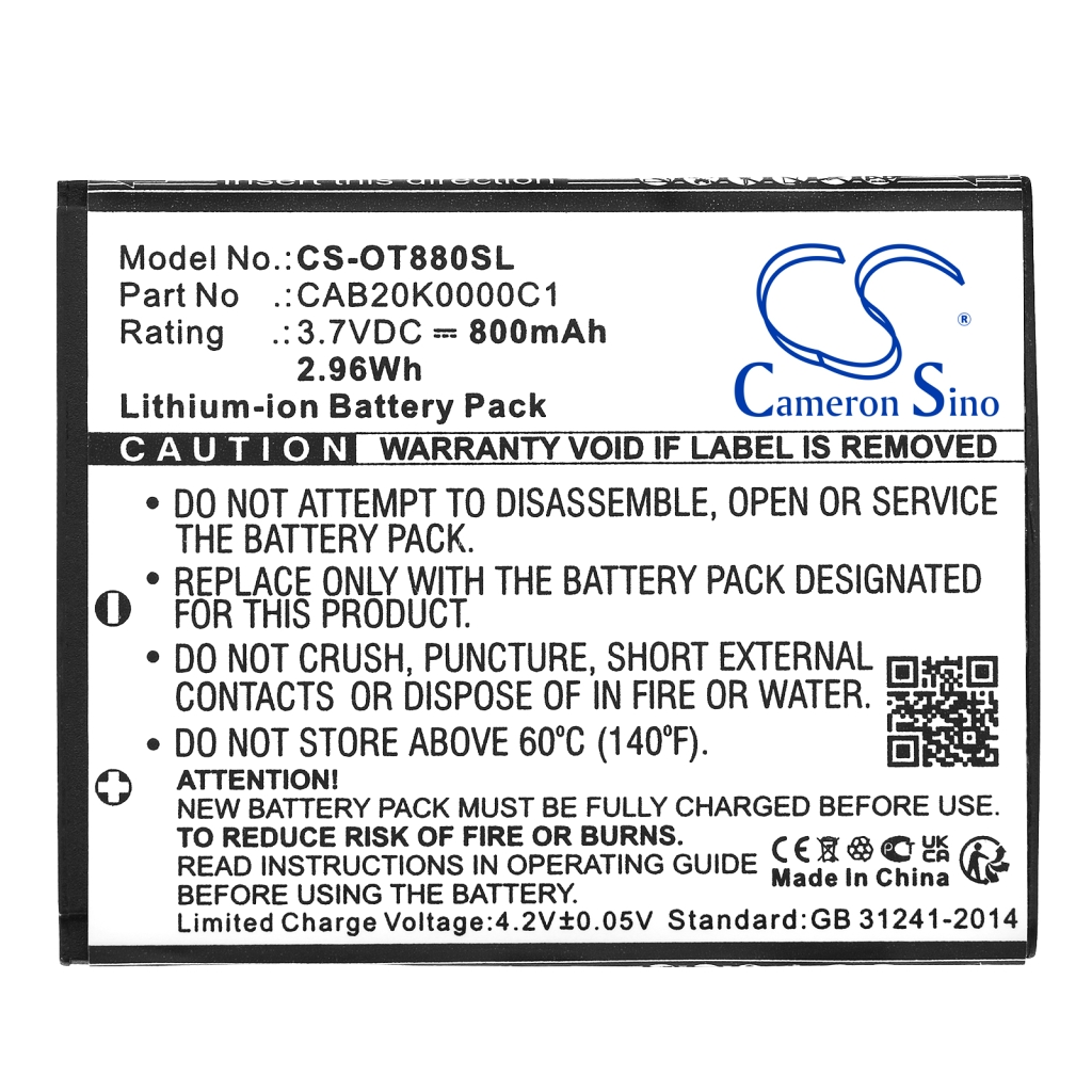 Batterij voor mobiele telefoon Mегафон CS-OT880SL