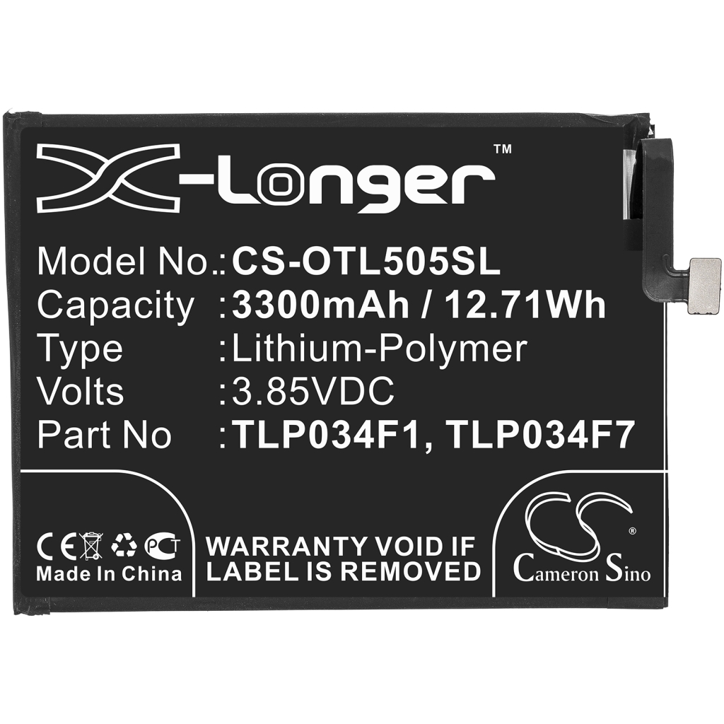 Batterijen Vervangt TLP034F7