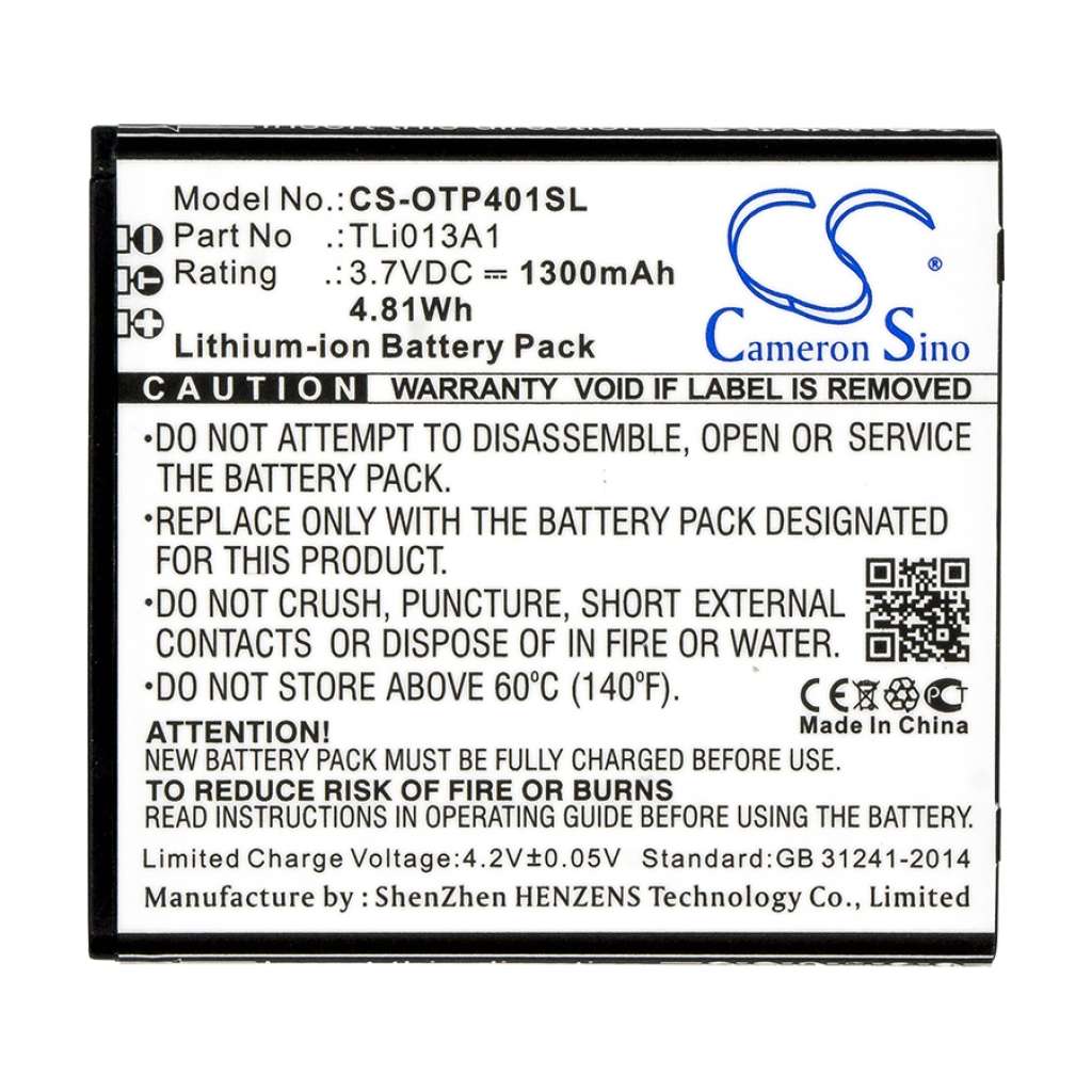 Batterijen Vervangt TLi013A7