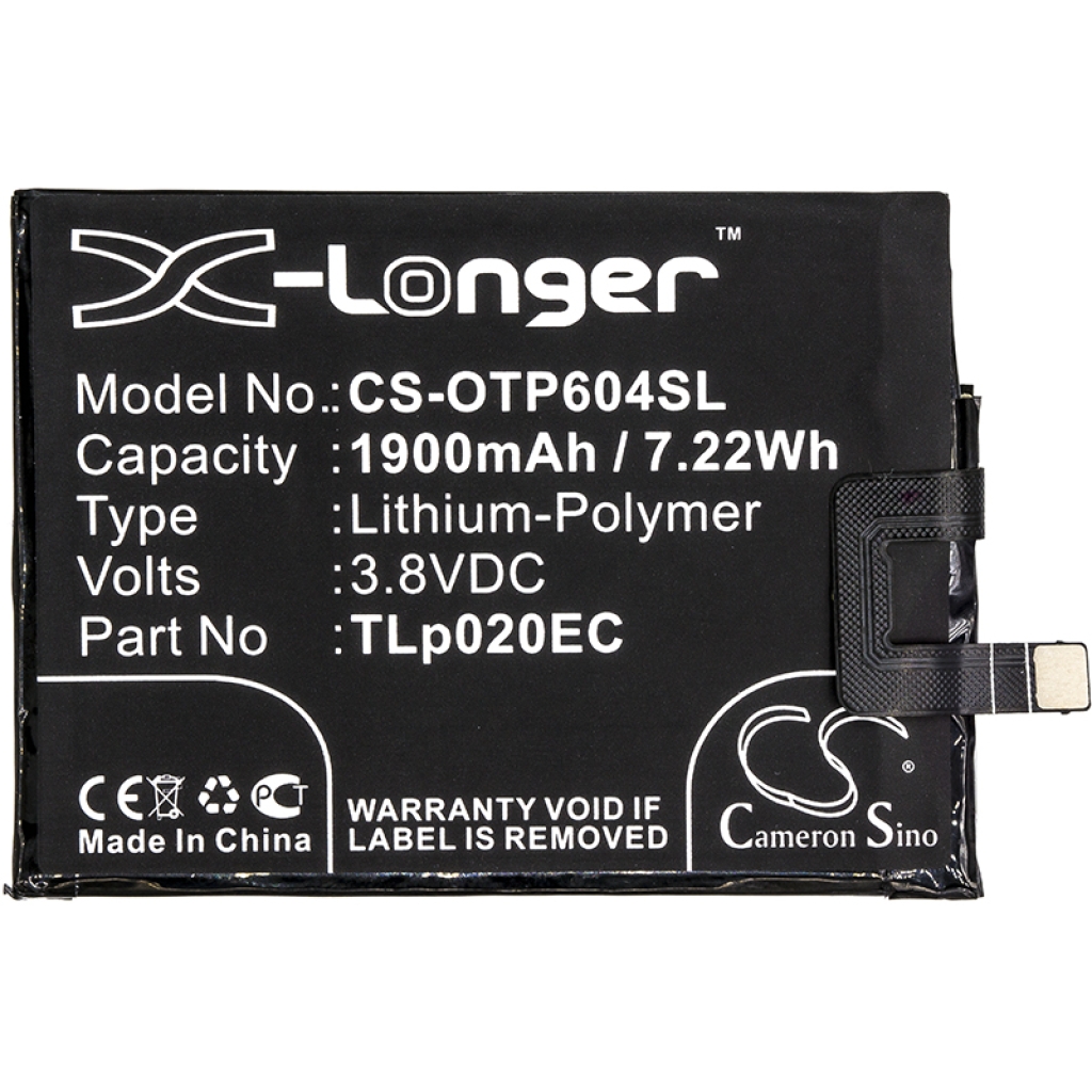 Batterij voor mobiele telefoon Alcatel CS-OTP604SL