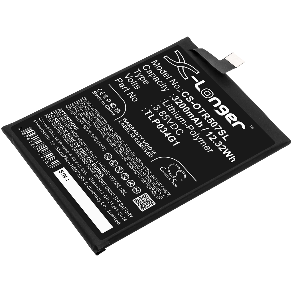 Batterij voor mobiele telefoon Alcatel CS-OTR507SL