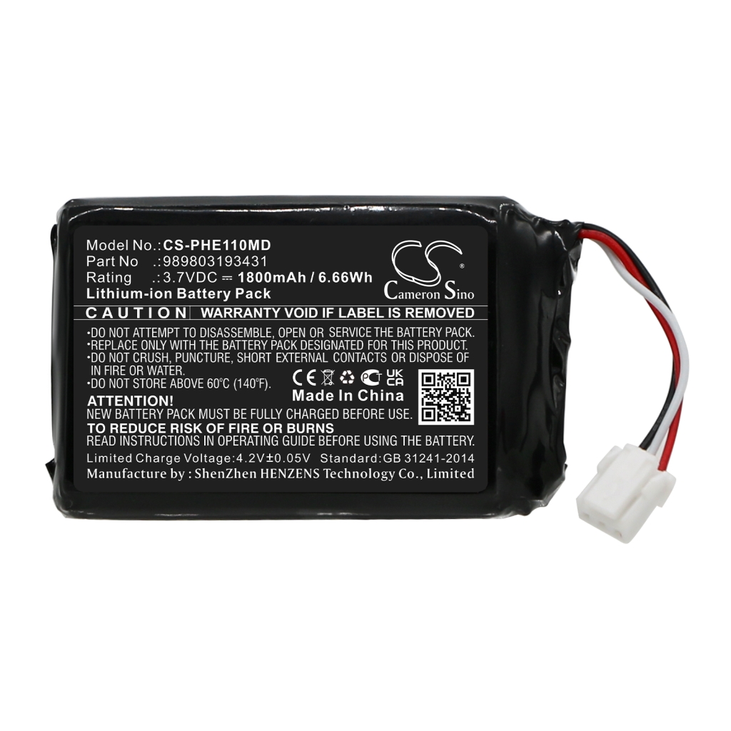 Batterijen Vervangt 989803193431