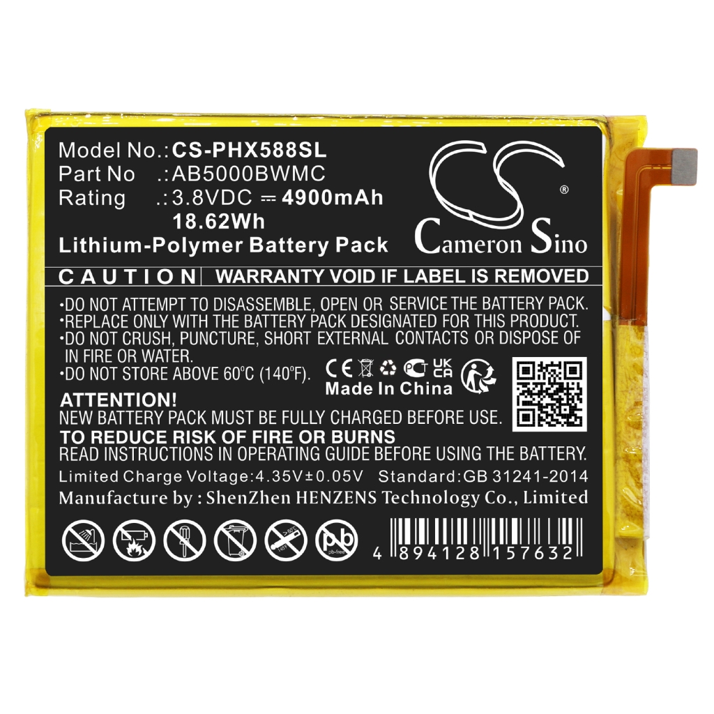 Batterij voor mobiele telefoon Philips CS-PHX588SL