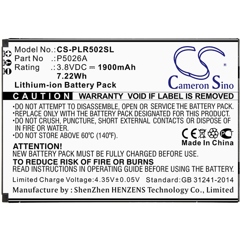 Batterij voor mobiele telefoon Polaroid CS-PLR502SL