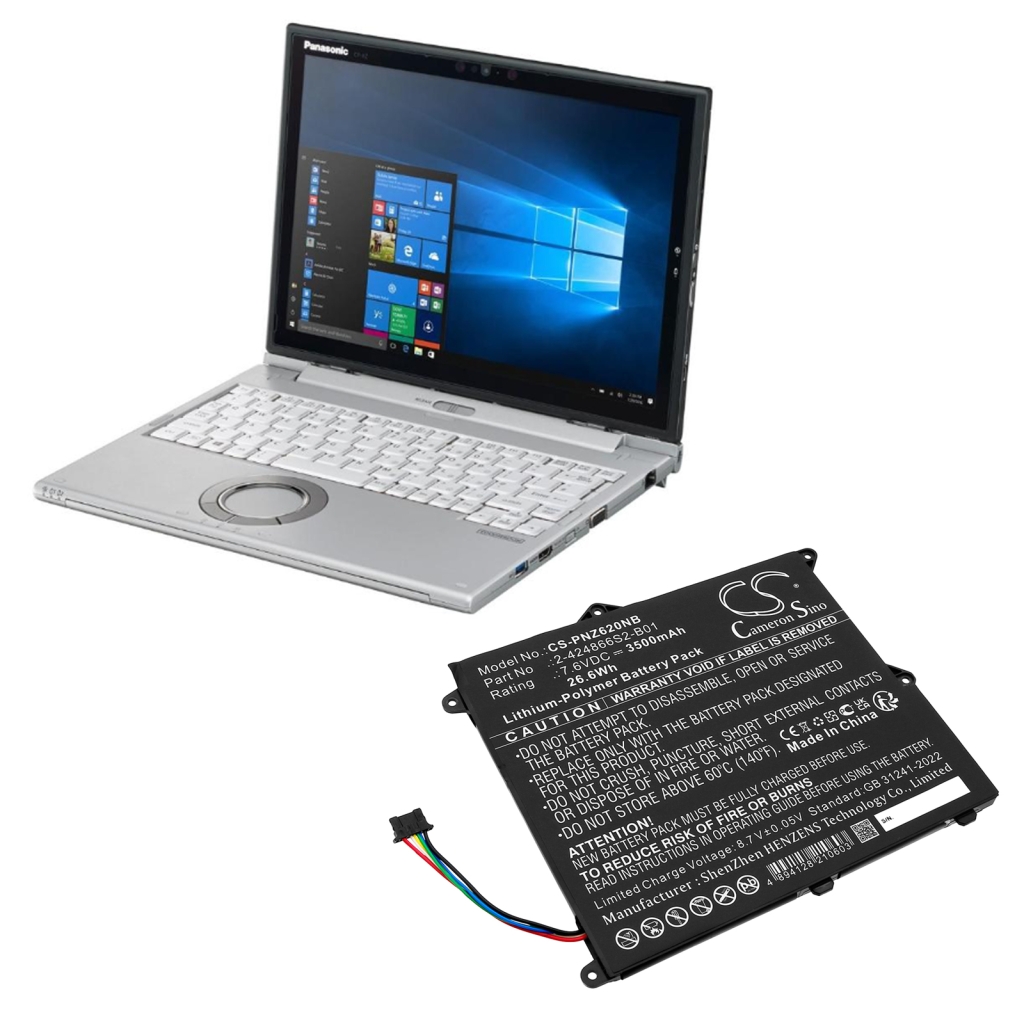 Notebook batterij Panasonic Toughbook CF-XZ6