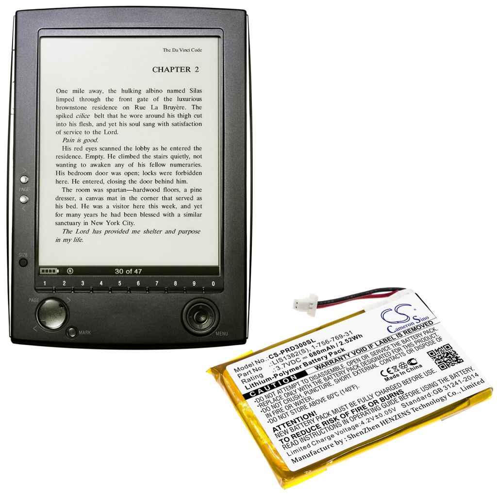 Ebook, eReader Batterij Sony CS-PRD300SL