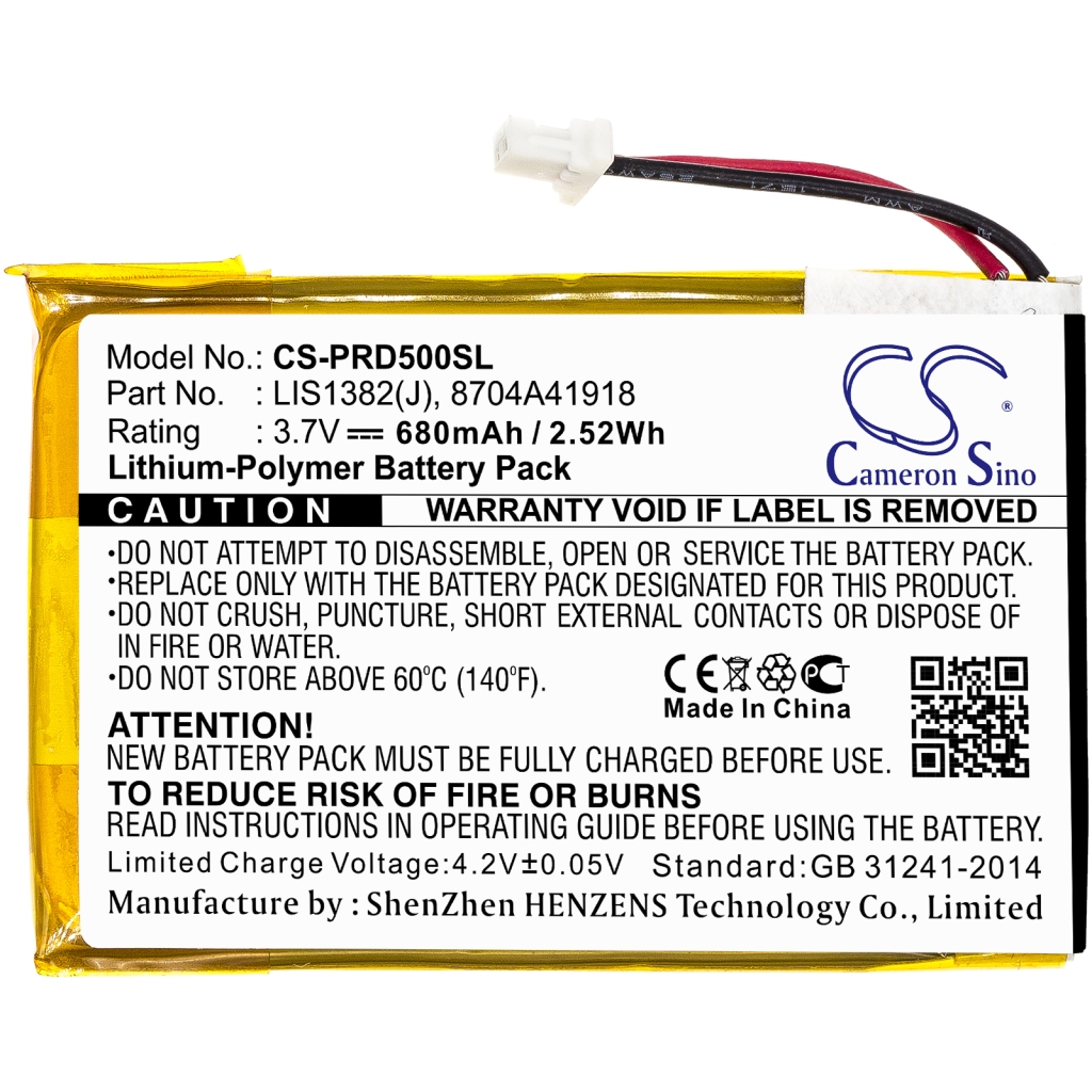 Batterijen Vervangt LIS1382(J)