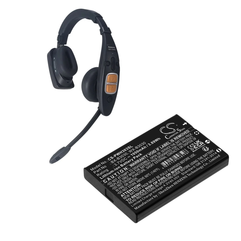 Batterij voor draadloze headset Panasonic Attune 3020