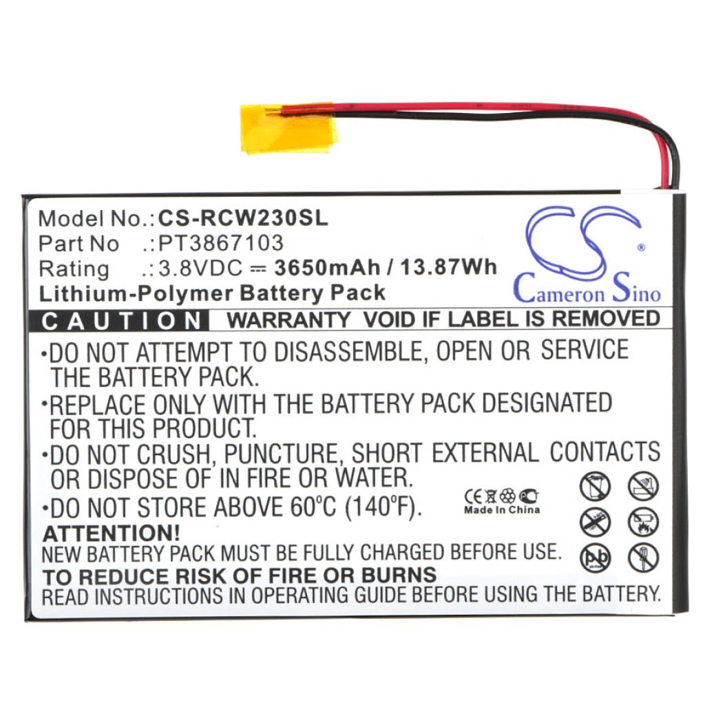 Tablet batterijen Rca CS-RCW230SL