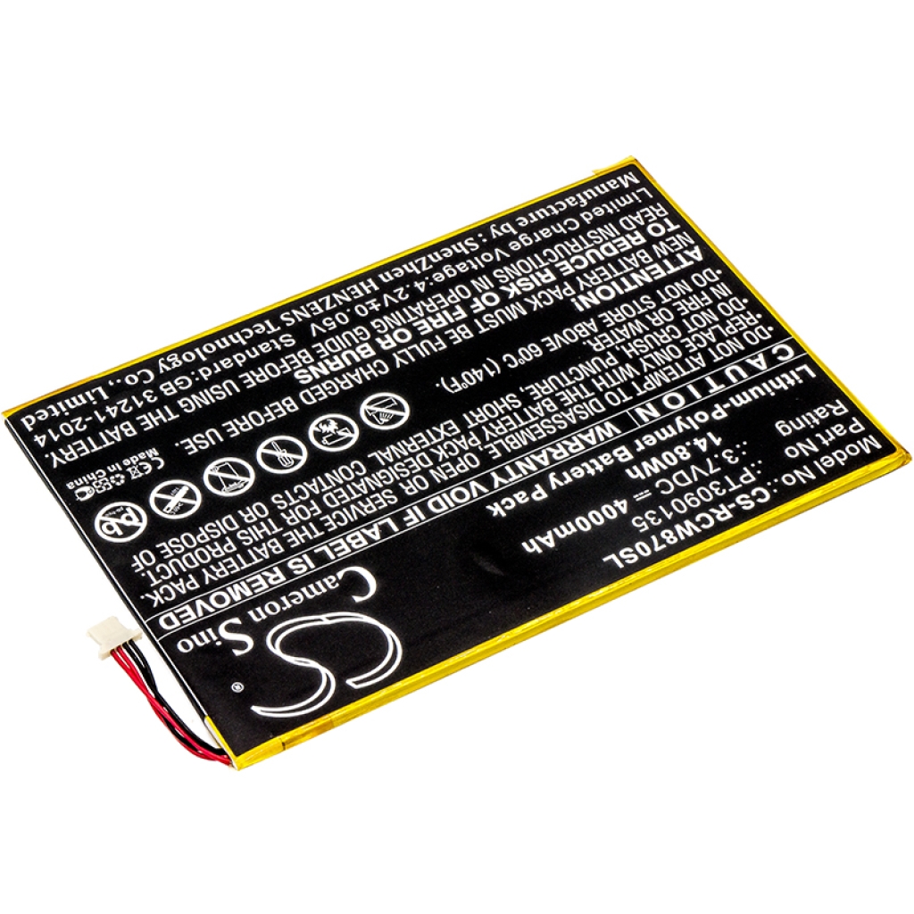 Compatibele batterijvervanging voor RCA PT3090135