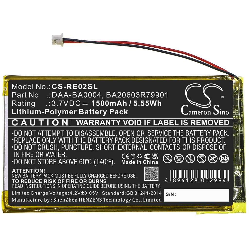 Batterij voor MP3, MP4, PMP Creative CS-RE02SL