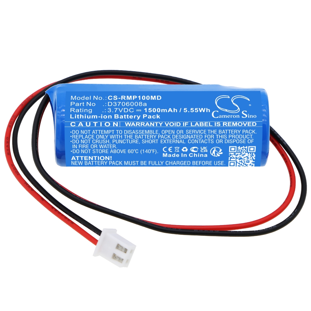 Compatibele batterijvervanging voor Tunstall D3706008A