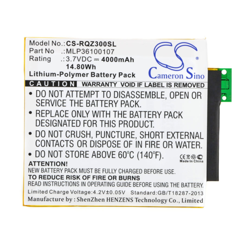 Tablet batterijen Verizon CS-RQZ300SL