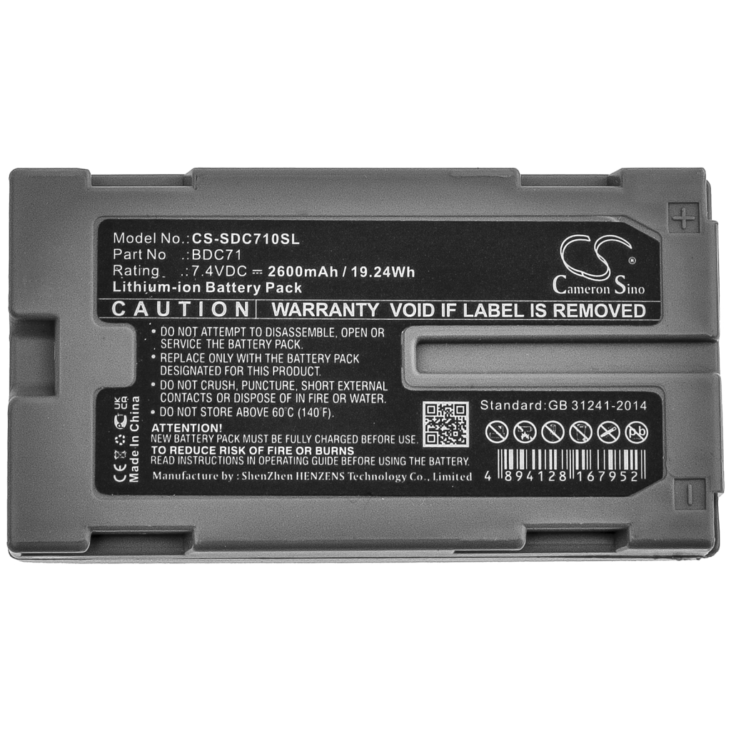 Compatibele batterijvervanging voor Sokkia BDC71