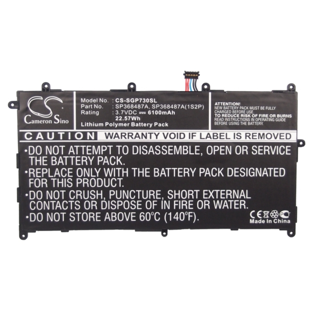 Batterijen Vervangt SP368487A(1S2P)