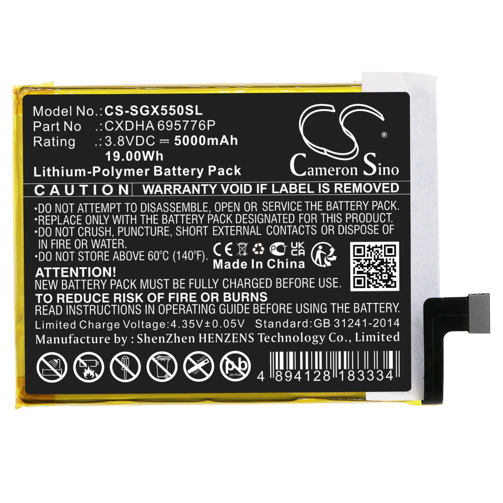 Batterijen Vervangt CXDHA 695776P