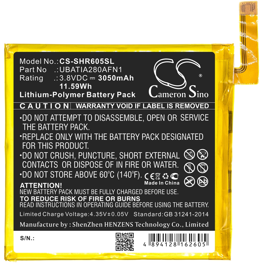 Batterij voor mobiele telefoon Sharp CS-SHR605SL