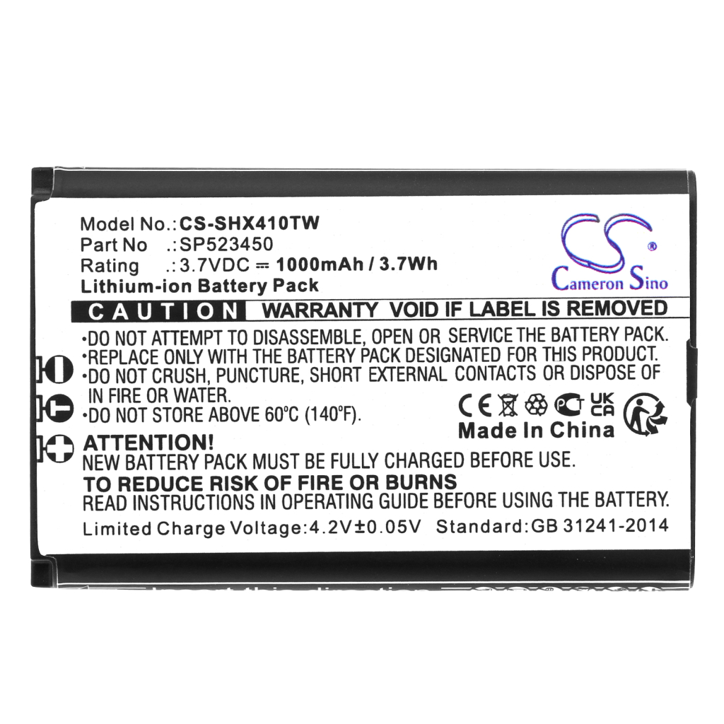 Batterij voor tweerichtingsradio Senhaix 1410 (CS-SHX410TW)