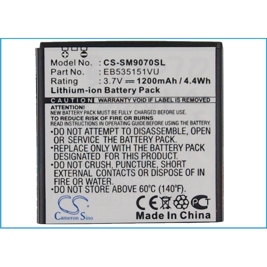 Batterij voor mobiele telefoon Samsung CS-SM9070SL