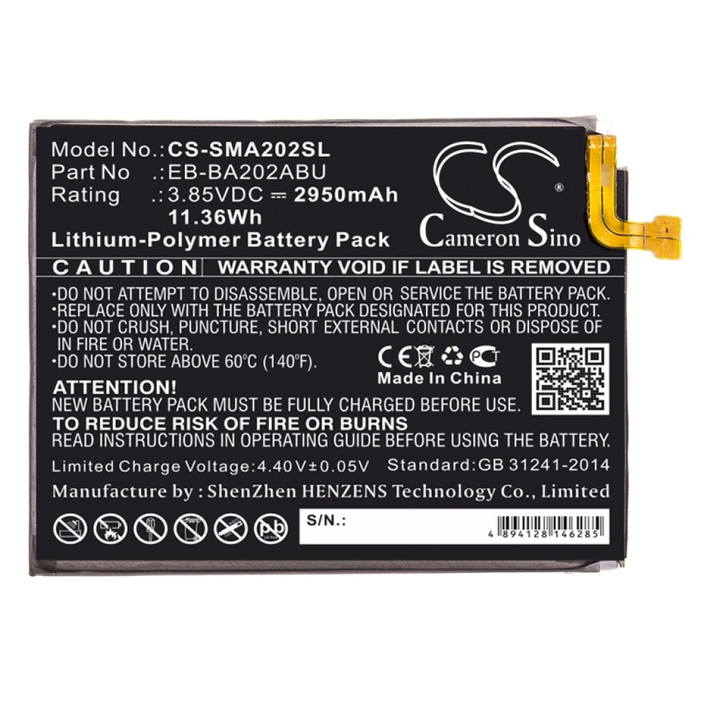 Batterij voor mobiele telefoon Samsung CS-SMA202SL