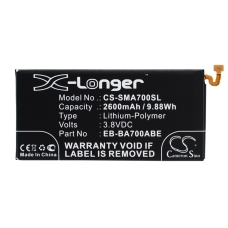 Compatibele batterijvervanging voor Samsung EB-BA700ABE,GH43-04340A