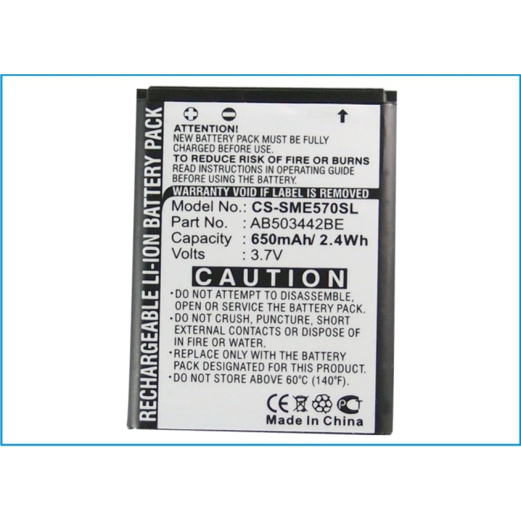 Batterij voor mobiele telefoon Samsung CS-SME570SL