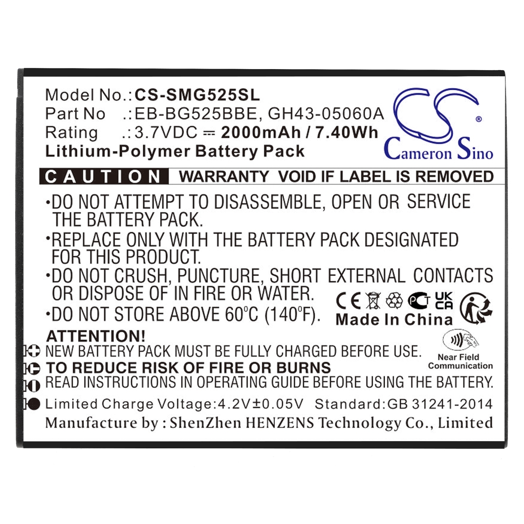 Batterij voor mobiele telefoon Samsung SM-G525F