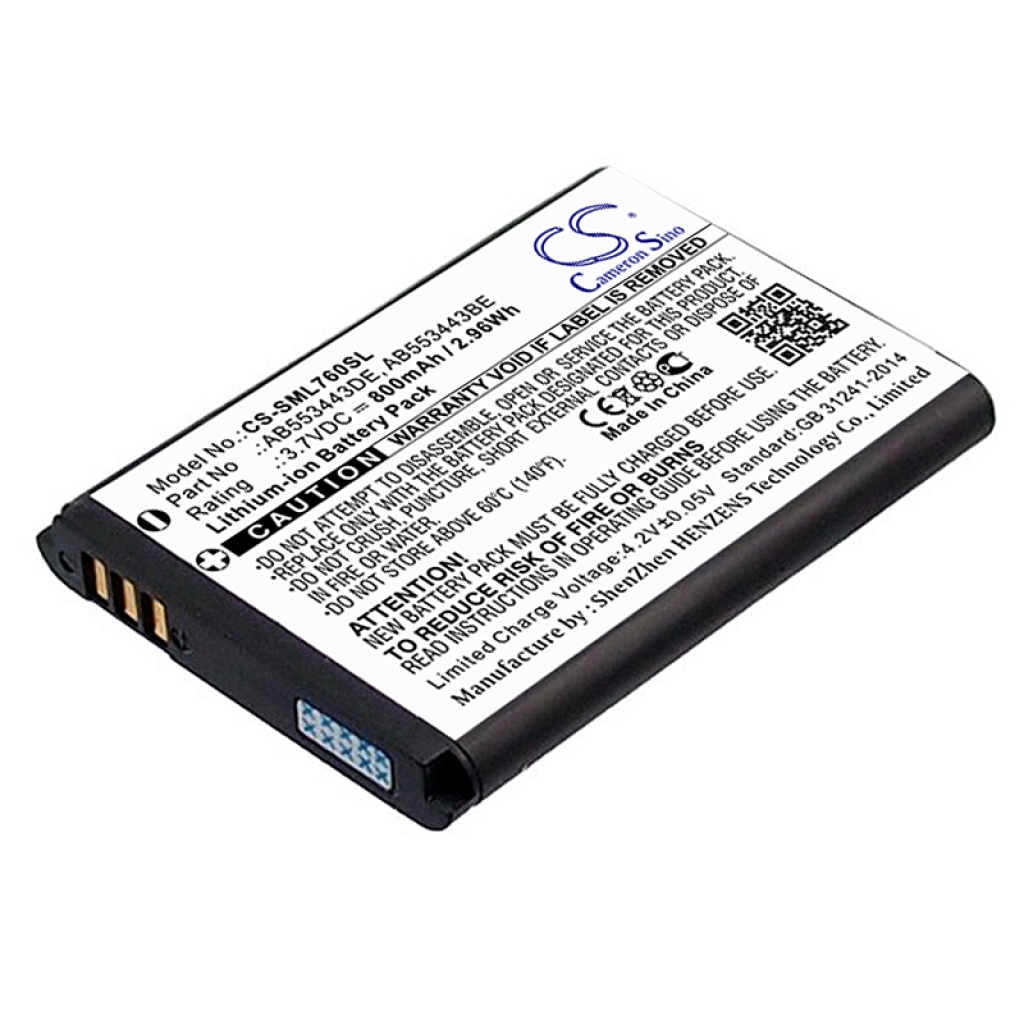 Batterijen Vervangt AB553443BE