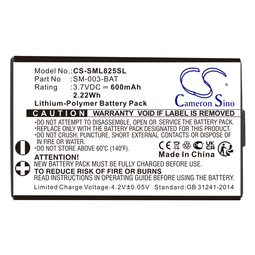 Batterij voor draadloze headset Simolio CS-SML825SL