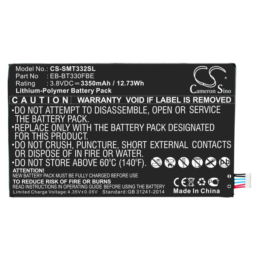 Tablet batterijen Samsung CS-SMT332SL