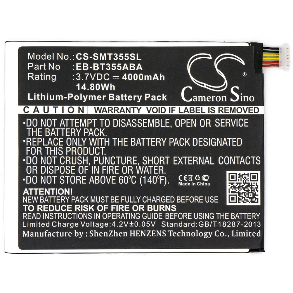 Tablet batterijen Samsung CS-SMT355SL