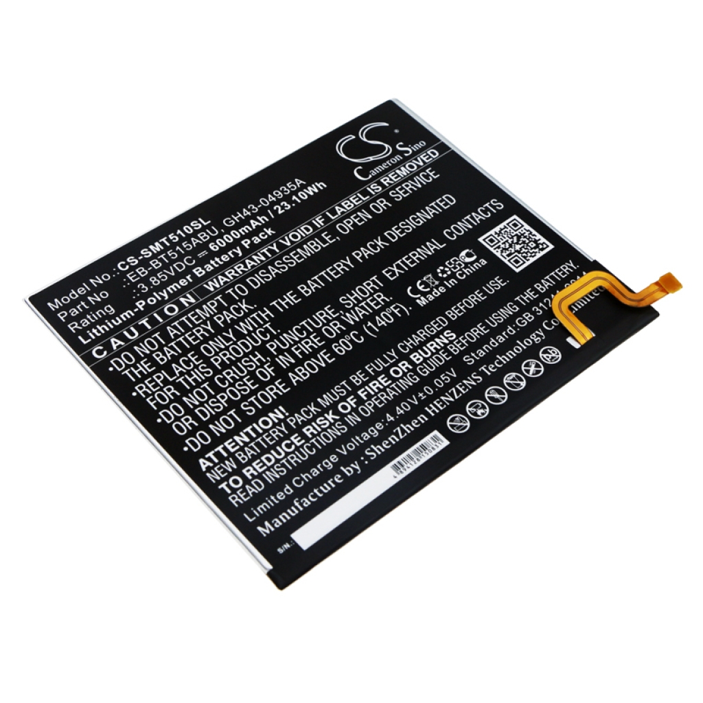 Tablet batterijen Samsung CS-SMT510SL