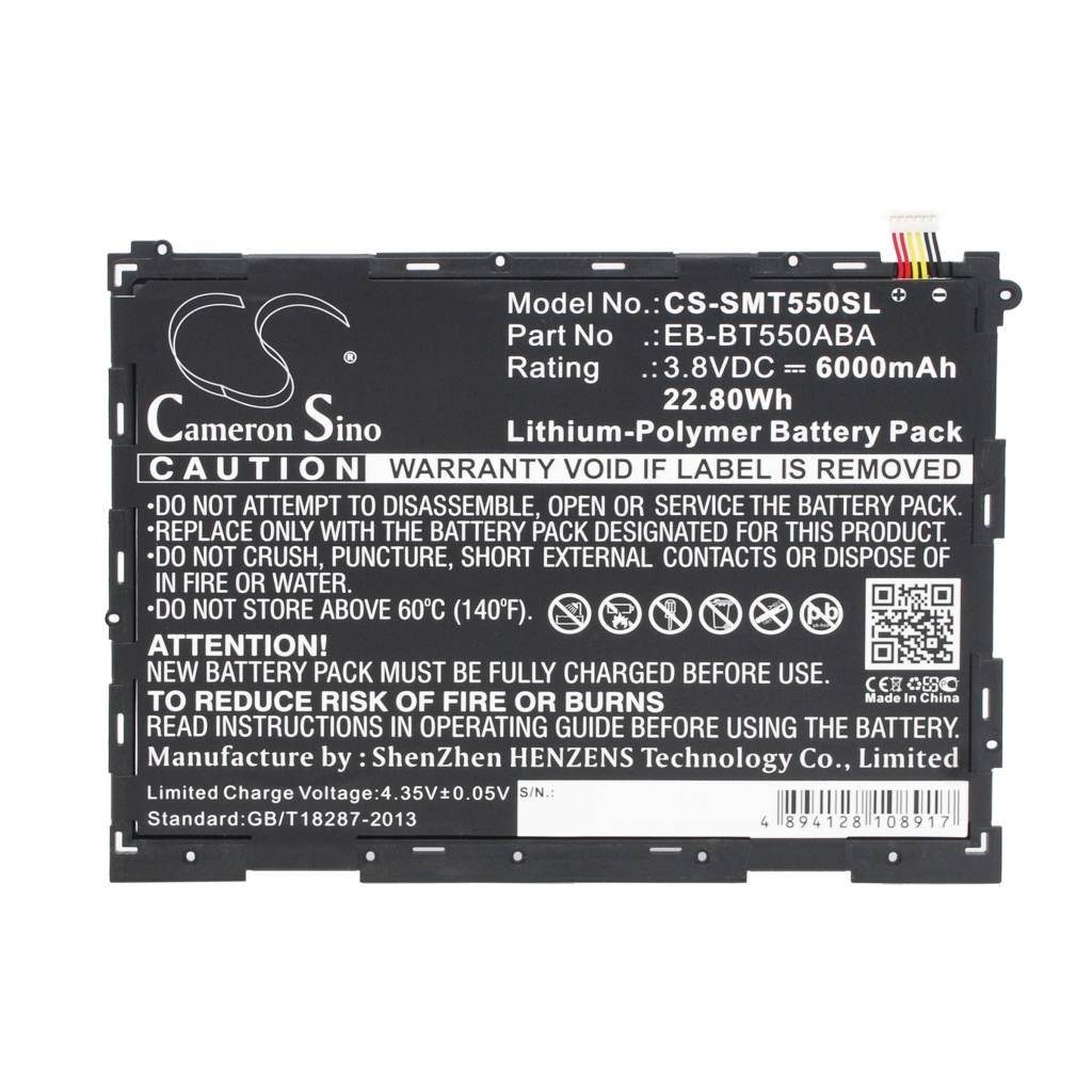 Tablet batterijen Samsung CS-SMT550SL