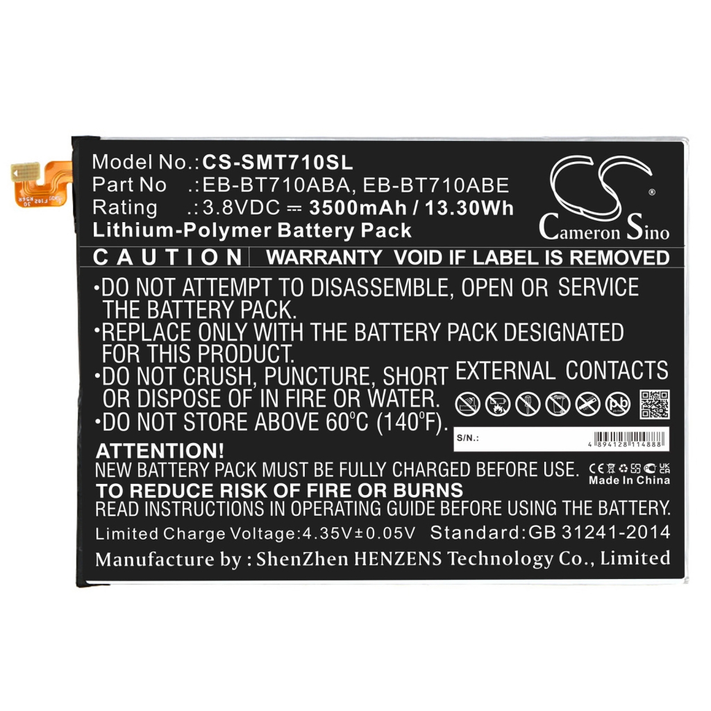 Tablet batterijen Samsung CS-SMT710SL