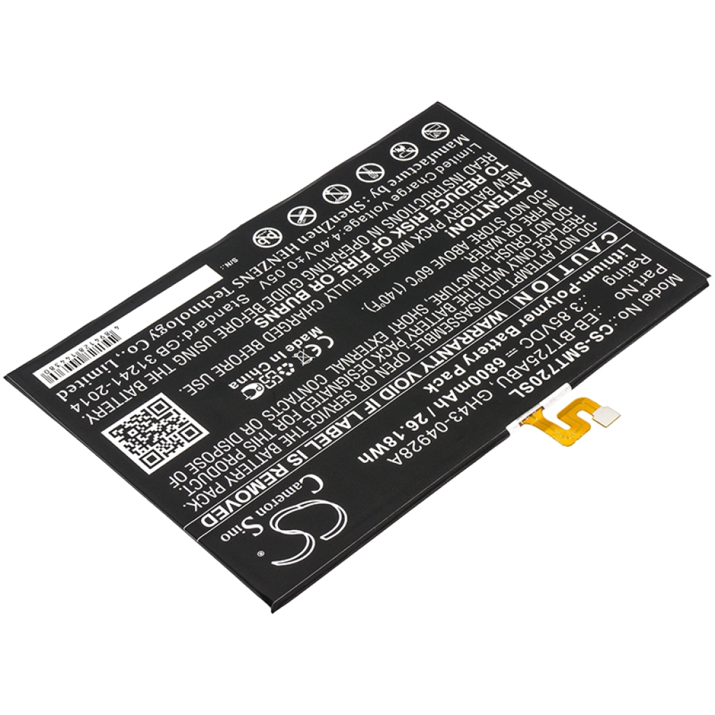 Tablet batterijen Samsung CS-SMT720SL